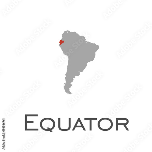 equator and south american continent map