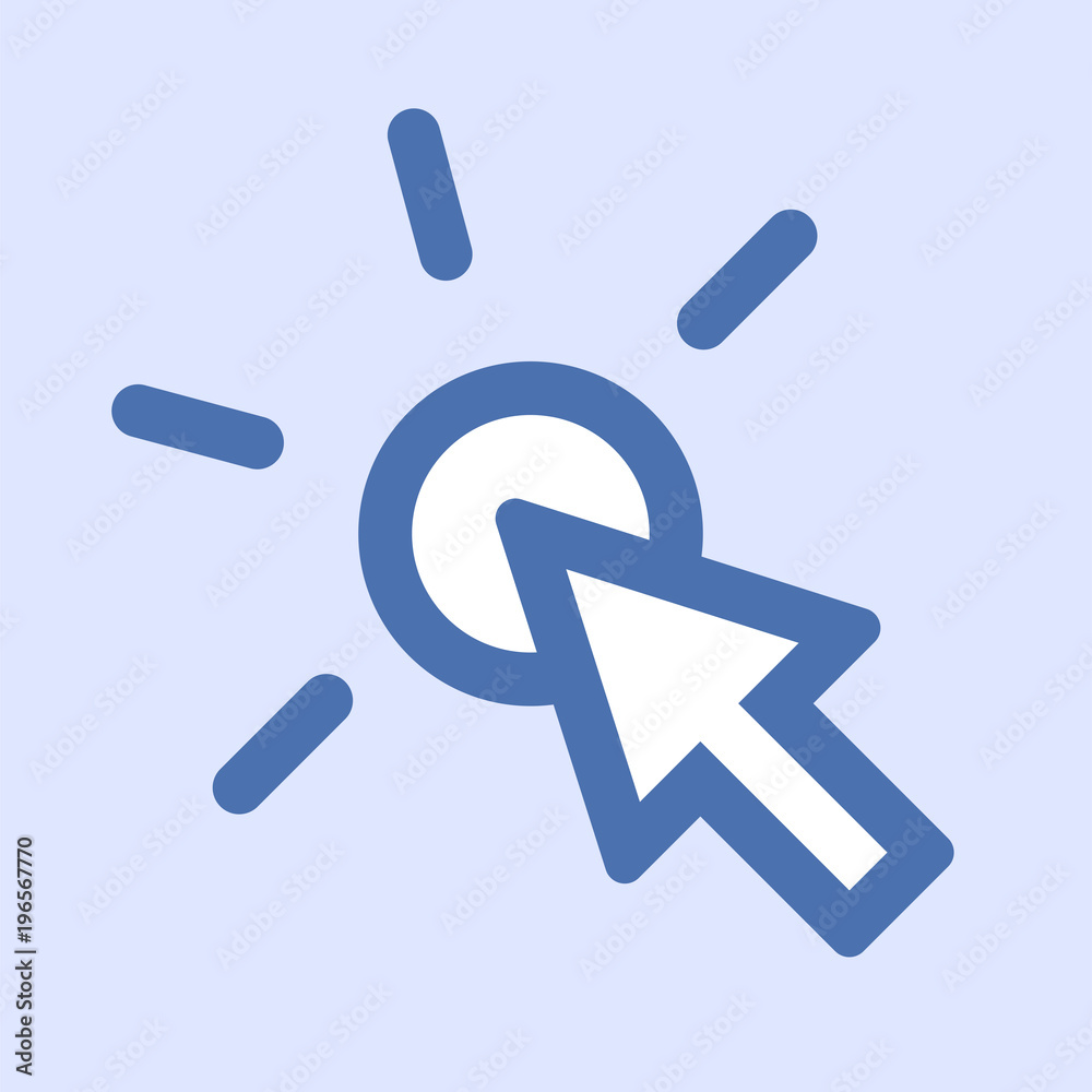Click icon. Mouse cursor. Button with arrow pointer. Vector Click icon. Mouse cursor. Button with arrow pointer. Vector