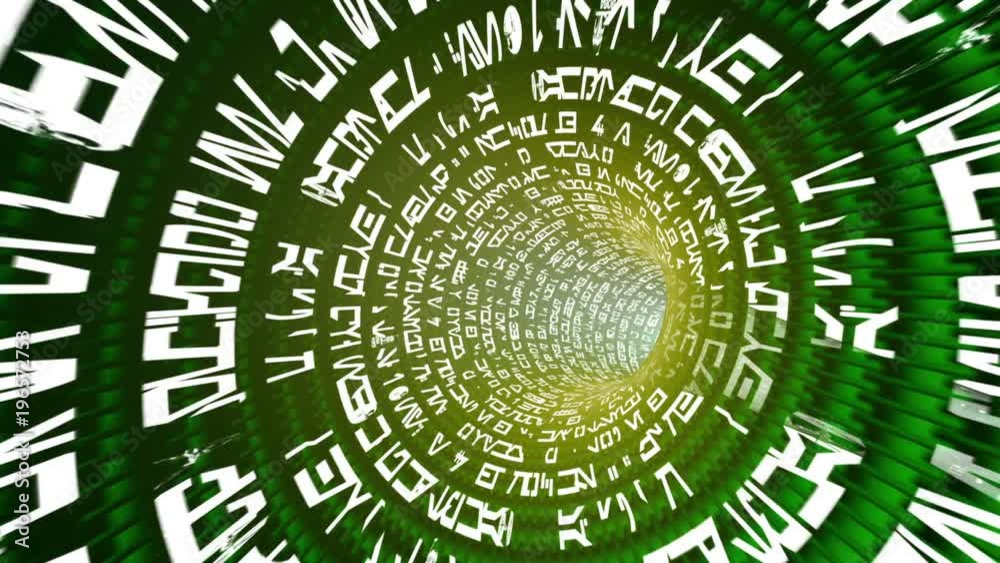Traveling through a tunnel of abstract formula and grids (Loop). Traveling through a tunnel of abstract formula and grids (Loop).