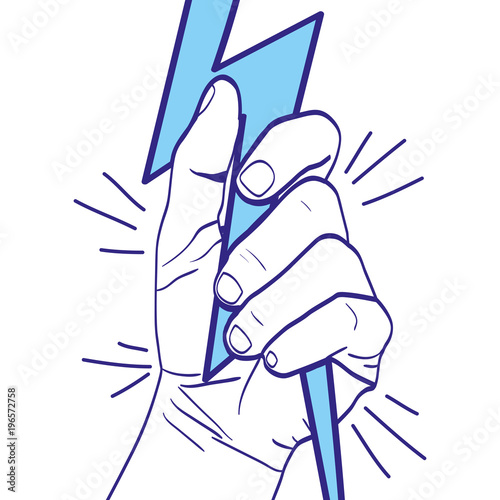 duo color person hand oppose with ray protest
