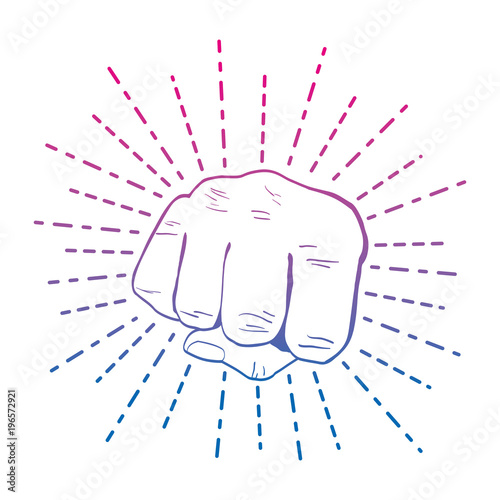 degraded line person hand oppose demonstration revolution