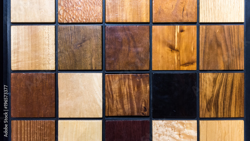 Collection of fine and exotic wood samples