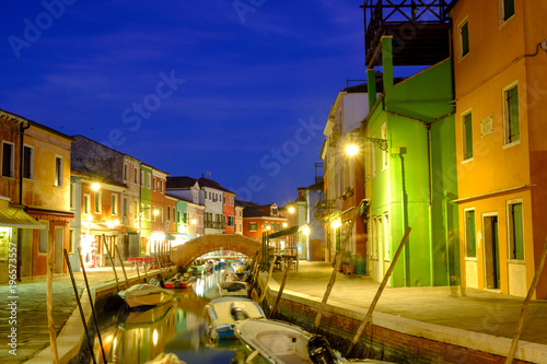 Night on the Burano island