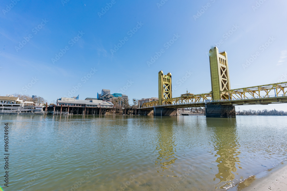 The famous tower bridge of Sacramento