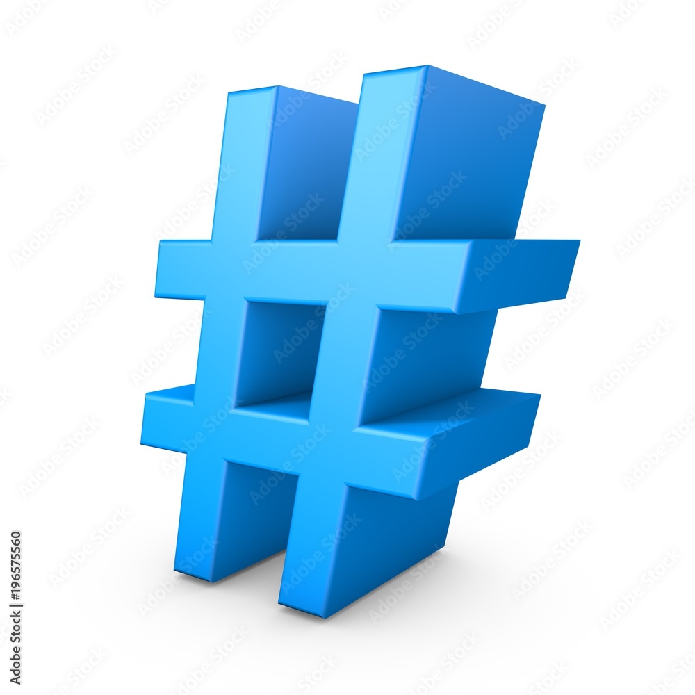 Fototapeta premium HashTag. 3D Render isolated