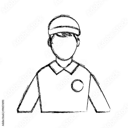 grunge man delivery courier wth hat and t-shirt uniform