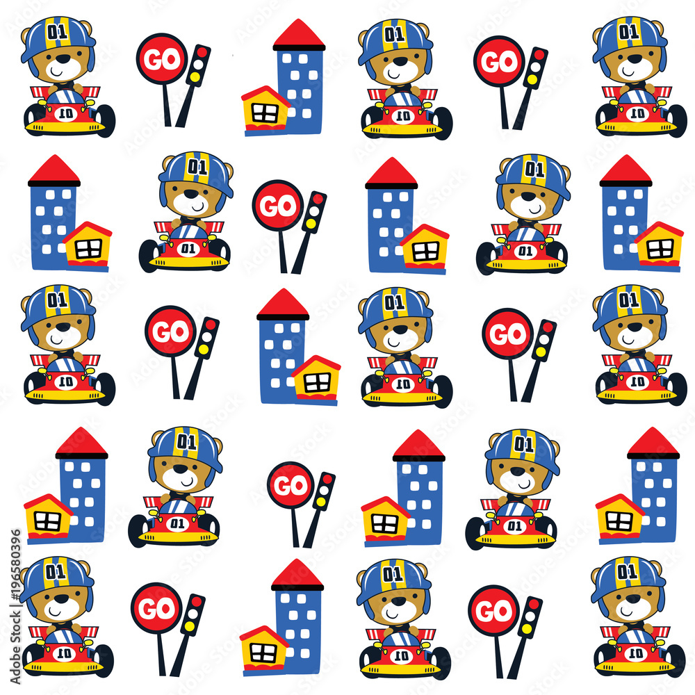 racing pattern cartoon vector