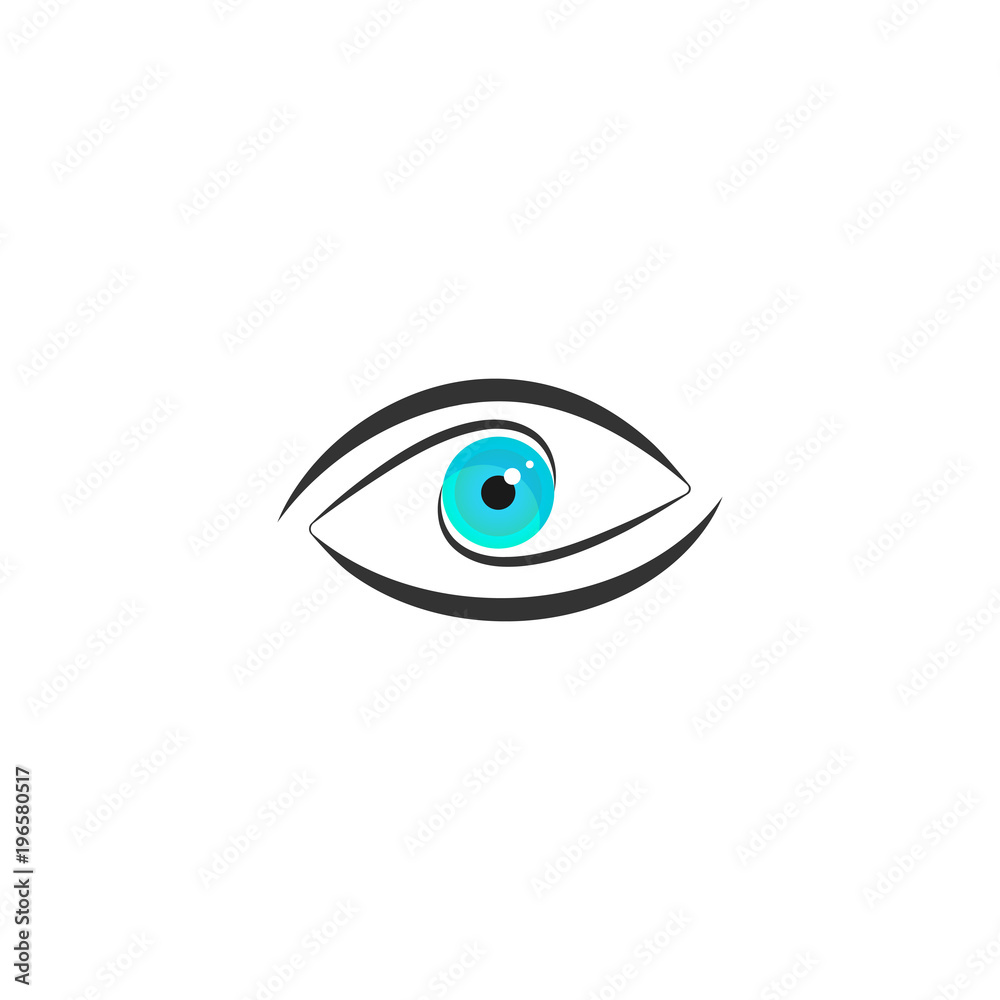 Vision logo concept with eye icon vector design element