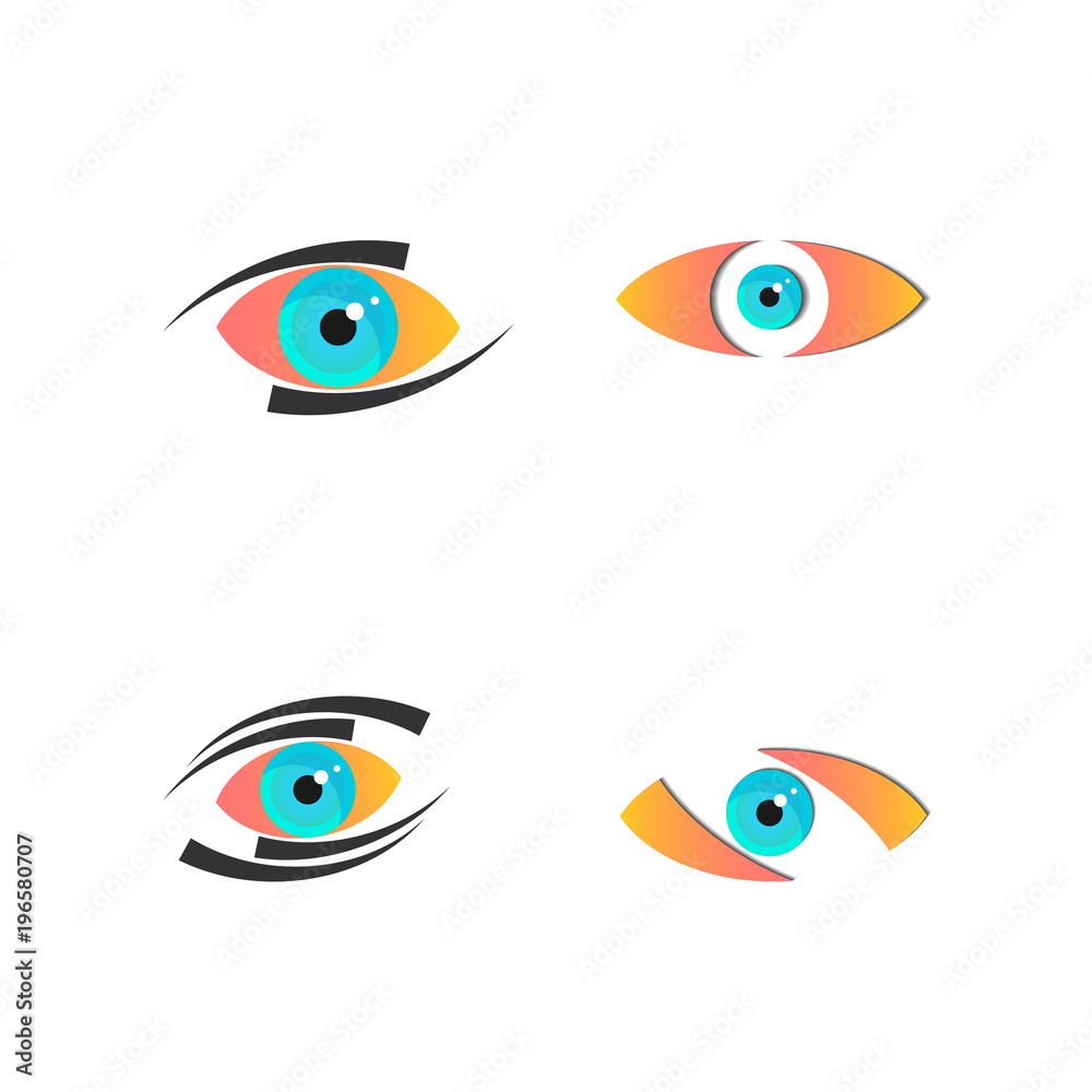 Vision logo concept with eye icon vector design element Vision logo concept with eye icon vector design element