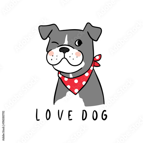 Naklejka Vector_illustration_Character_design_love_dog