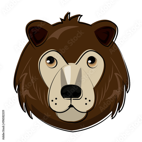 Bear Wild animal head vector illustration graphic design