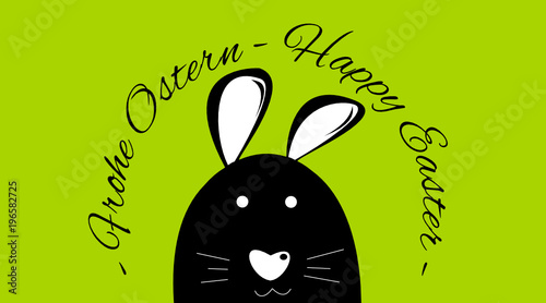 Karte mit Hase zum Osterfest