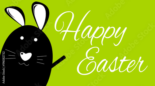 Karte mit Hase zum Osterfest