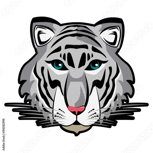 Tiger Wild animal head vector illustration graphic design