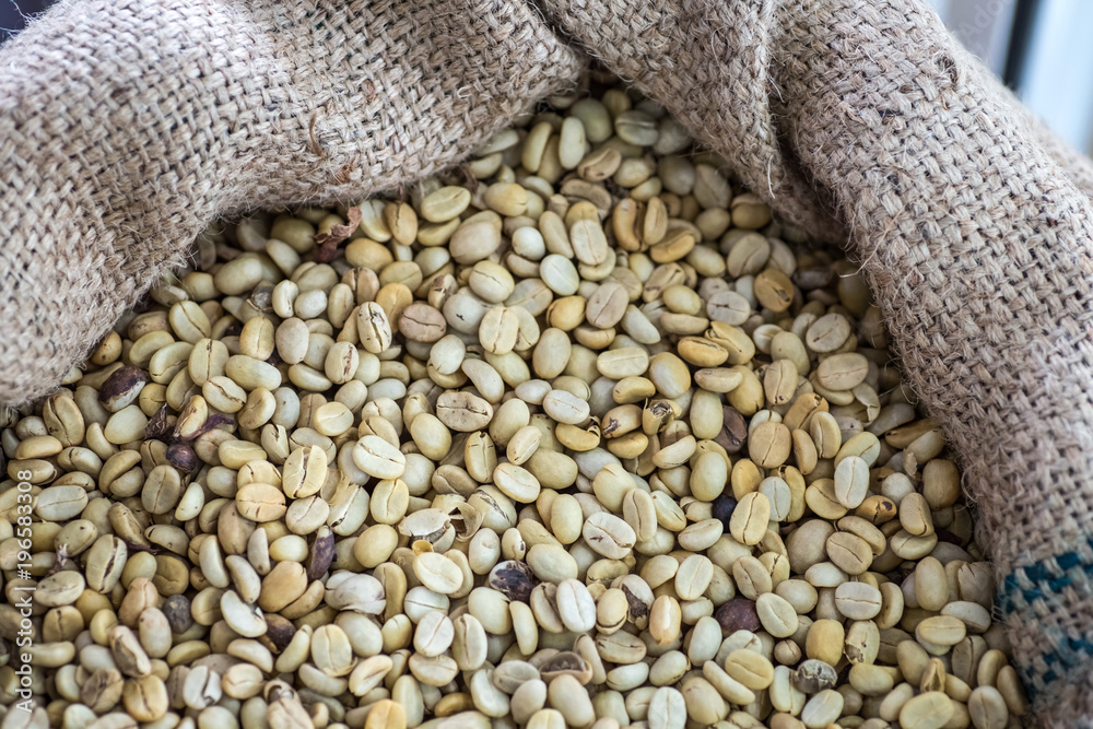 Obraz premium Coffee Beans in a Bag