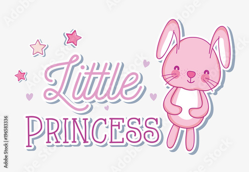 Cute bunny cartoon card