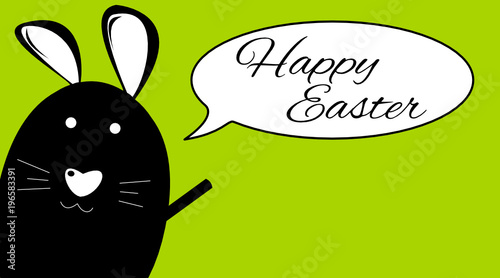 Karte mit Hase zur Osterzeit