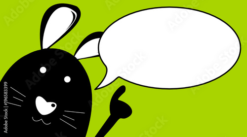 Karte mit Hase zur Osterzeit