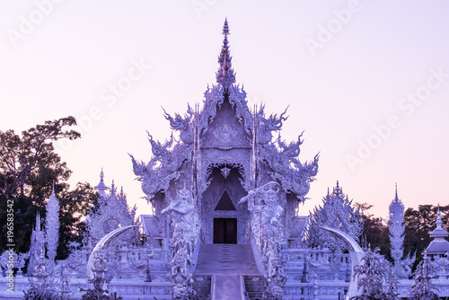 Rong Khun temple in Chiang Rai province photo