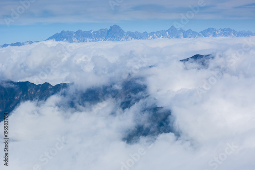 beautiful landscape in high altitude mountains