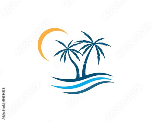 Palm tree  logo template