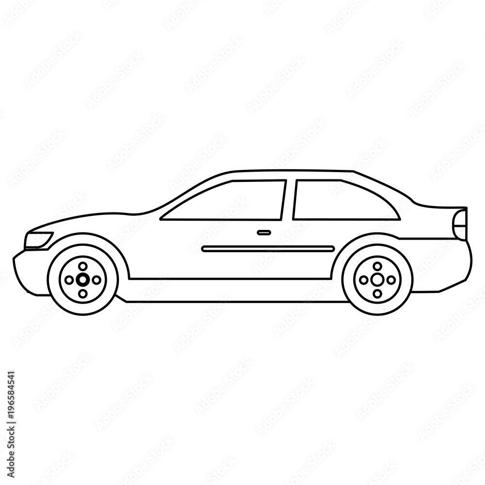 Sedan car vehicle vector illustration graphic design