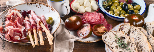 Fotografie Italian food background