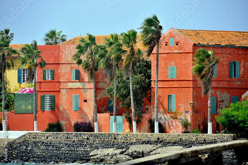 Senegal, Dakar. French colonial buildings, Goree Island photo