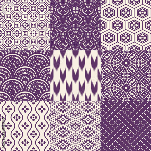 seamless japanese mesh pattern