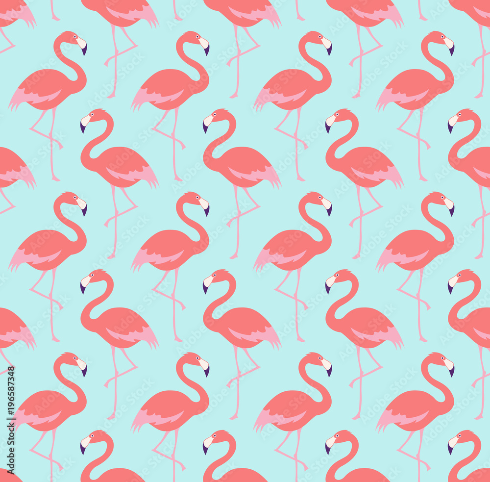 Obraz premium seamless flamingo bird pattern