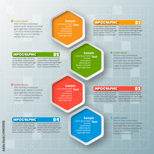 Abstract 3D Paper Infographics