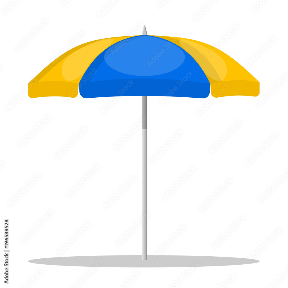 beach umbrella on white background