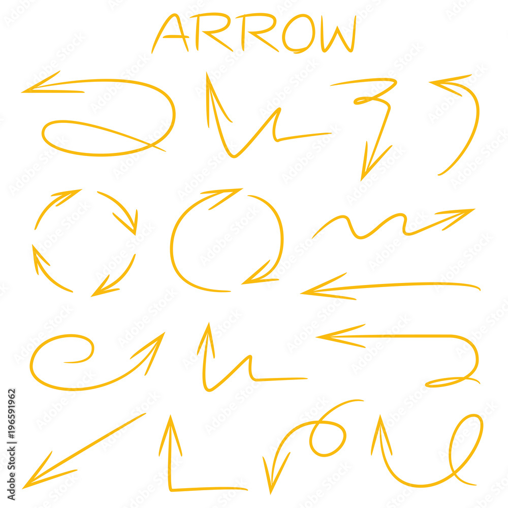 yellow doodle arrows