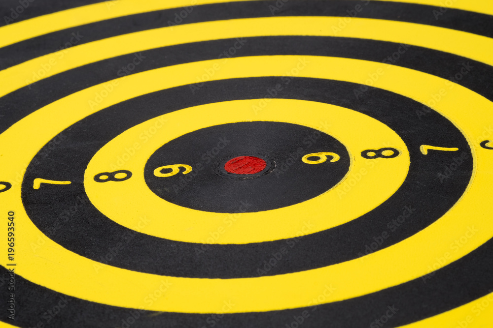 Close up of dartboard on white background.Business Success Concept Close up of dartboard on white background.Business Success Concept
