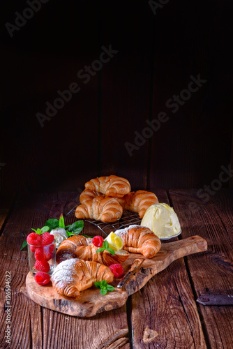 original french buttercroissants photo