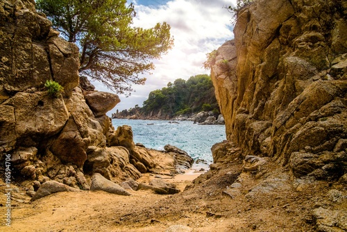 the beach St.Cristina in Lloret de Mar, Spain 