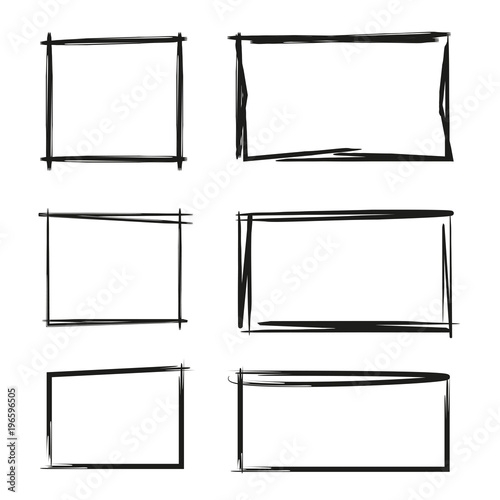 grunge rectangle frames