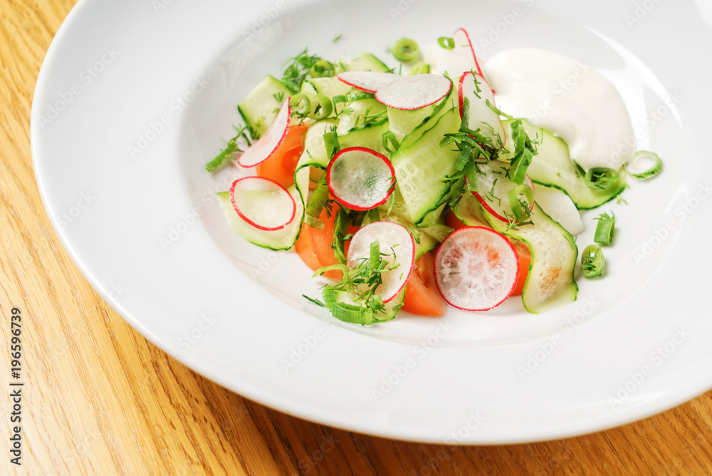 fresh salad with radish