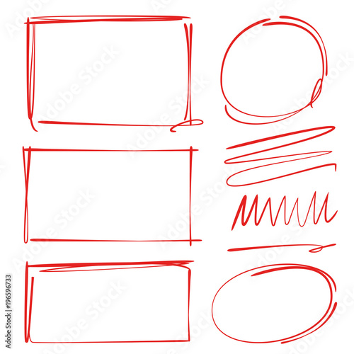 marker elements, blank rectangle and circle markers