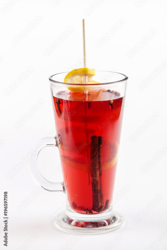 mulled wine on white mulled wine on white