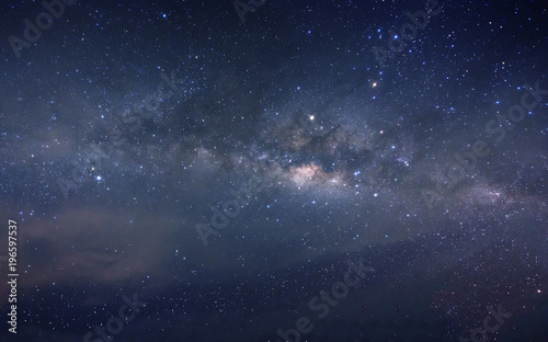 milky way galaxy during cloudy dark sky. image contain soft focus  blur and noise due to long expose and high iso.