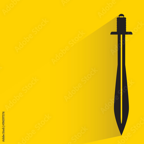 sword in yellow background