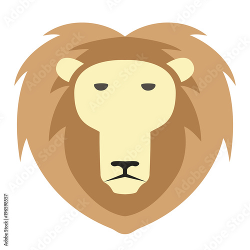 Fototapeta Naklejka Na Ścianę i Meble -  Flat icon with a lion