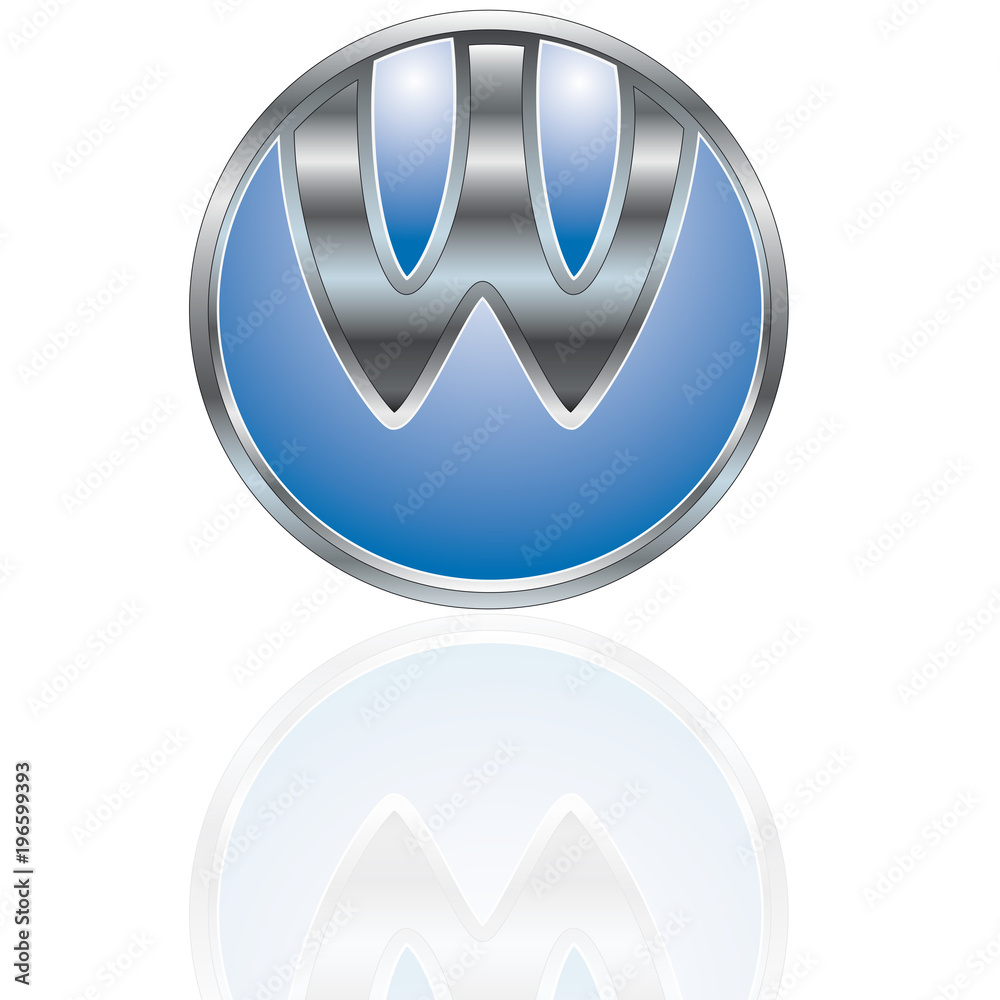w Kreis blau w Kreis blau