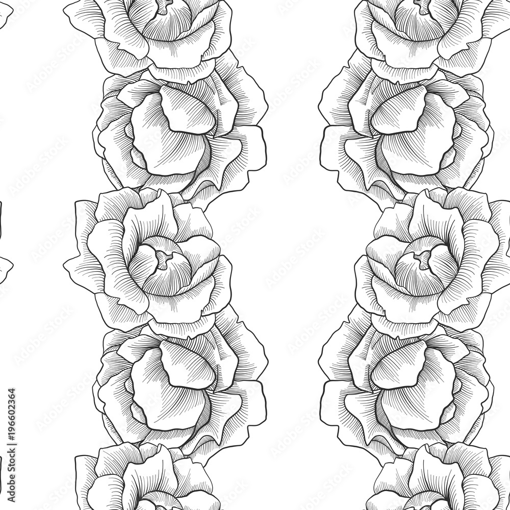 Fototapeta premium vintage vector floral seamless pattern