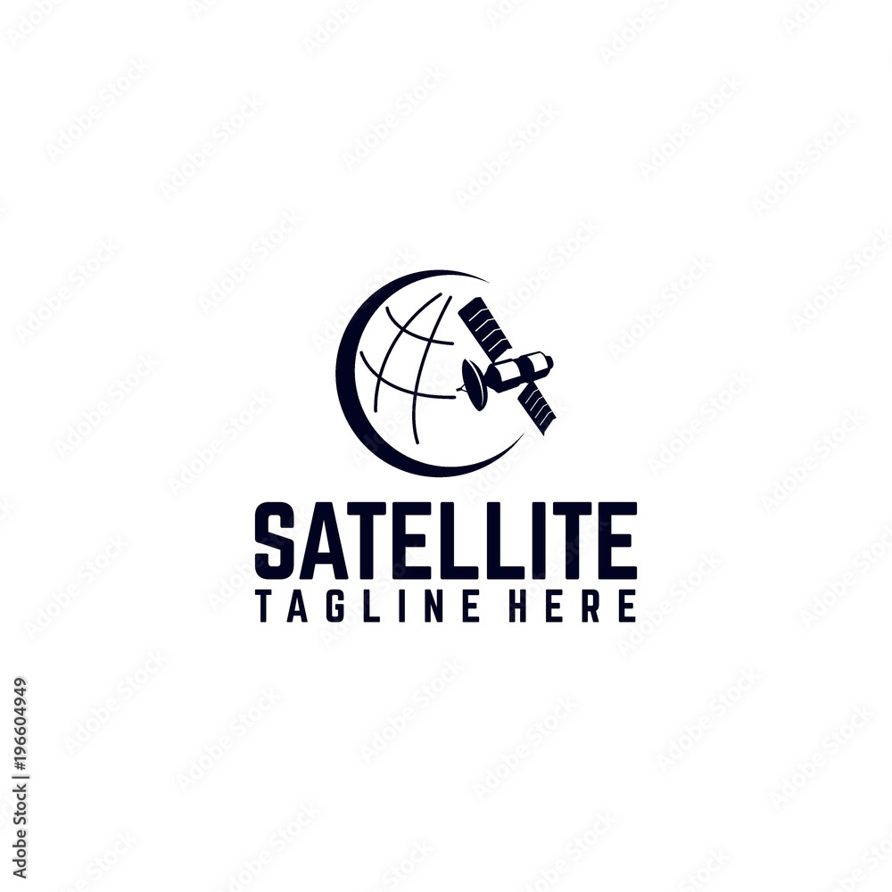 Satellite Logo Stock Vector Adobe Stock