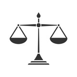 Justice scales glyph icon