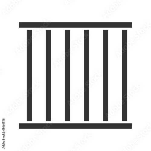 Prison bars glyph icon