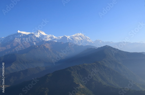 Machhapuchhre Himalaya mountain landscape Annapurna Pokhara Nepal © tktktk