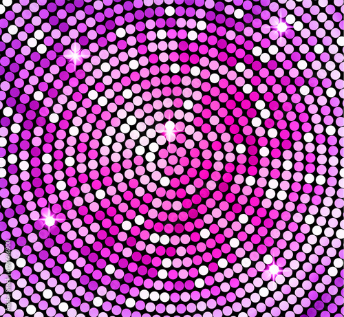 Shining abstract pink mosaic background. Shiny mosaic in disco ball style. Vector silver disco lights background. Abstract background.